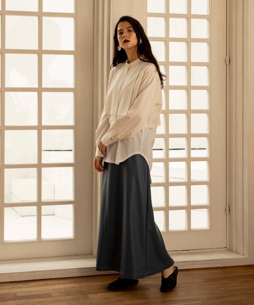 ReNorm（リノーム）の「フェイクレザーロングスカート（スカート・レディース・ブラック/ブルー/ブラウン・M/S）」の16枚目の写真