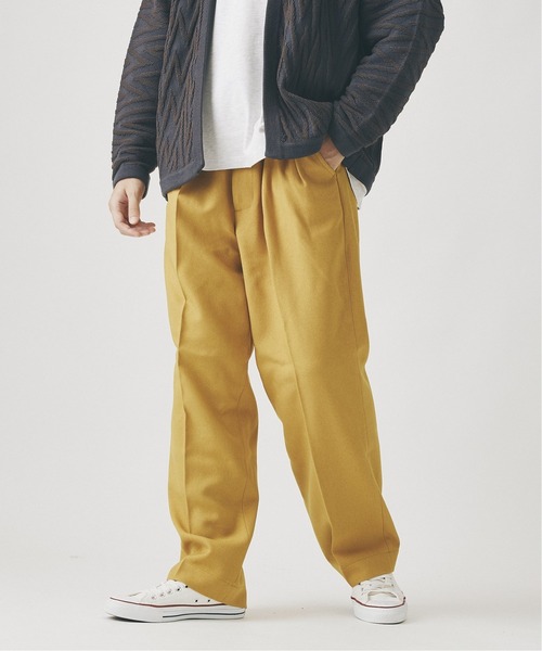 JOURNAL STANDARD（ジャーナルスタンダード）の「カラーポリエステル ２タック パンツ（スラックス・メンズ・マスタード/グリーン/ベージュ/ブラック系その他/パープル・MEDIUM/LARGE）」の5枚目の写真