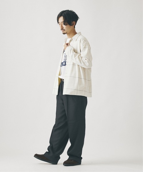 JOURNAL STANDARD（ジャーナルスタンダード）の「カラーポリエステル ２タック パンツ（スラックス・メンズ・マスタード/グリーン/ベージュ/ブラック系その他/パープル・MEDIUM/LARGE）」の12枚目の写真