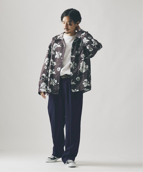 JOURNAL STANDARD（ジャーナルスタンダード）の「カラーポリエステル ２タック パンツ（スラックス・メンズ・マスタード/グリーン/ベージュ/ブラック系その他/パープル・MEDIUM/LARGE）」の9枚目の写真