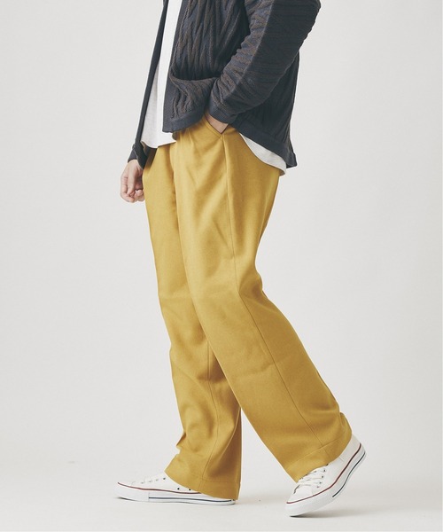 JOURNAL STANDARD（ジャーナルスタンダード）の「カラーポリエステル ２タック パンツ（スラックス・メンズ・マスタード/グリーン/ベージュ/ブラック系その他/パープル・MEDIUM/LARGE）」の10枚目の写真