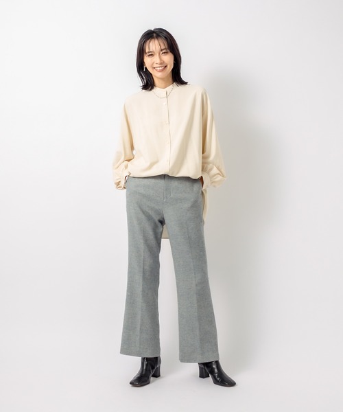 RIVE DROITE（リヴドロワ）の「《2サイズ展開》美脚効果も期待できる　メランジウールパンツ（その他パンツ・レディース・ベージュ/サックスブルー・38/36）」の19枚目の写真