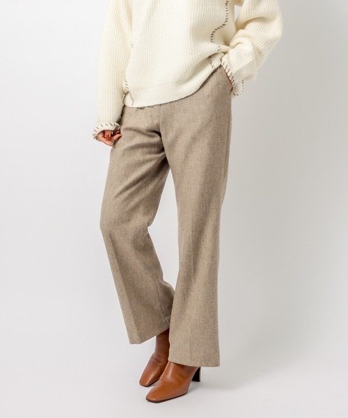 RIVE DROITE（リヴドロワ）の「《2サイズ展開》美脚効果も期待できる　メランジウールパンツ（その他パンツ・レディース・ベージュ/サックスブルー・38/36）」の21枚目の写真