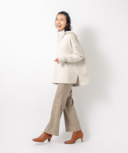 RIVE DROITE（リヴドロワ）の「《2サイズ展開》美脚効果も期待できる　メランジウールパンツ（その他パンツ・レディース・ベージュ/サックスブルー・38/36）」の6枚目の写真