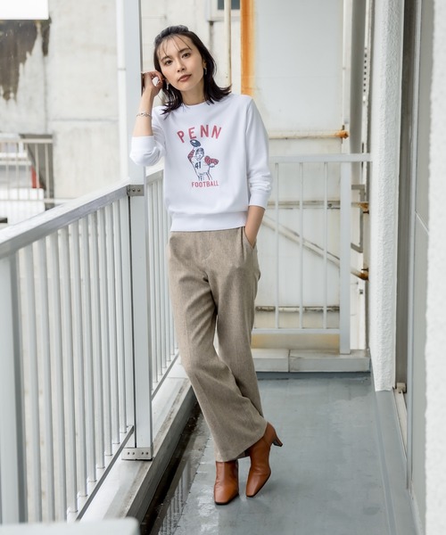 RIVE DROITE（リヴドロワ）の「《2サイズ展開》美脚効果も期待できる　メランジウールパンツ（その他パンツ・レディース・ベージュ/サックスブルー・38/36）」の4枚目の写真