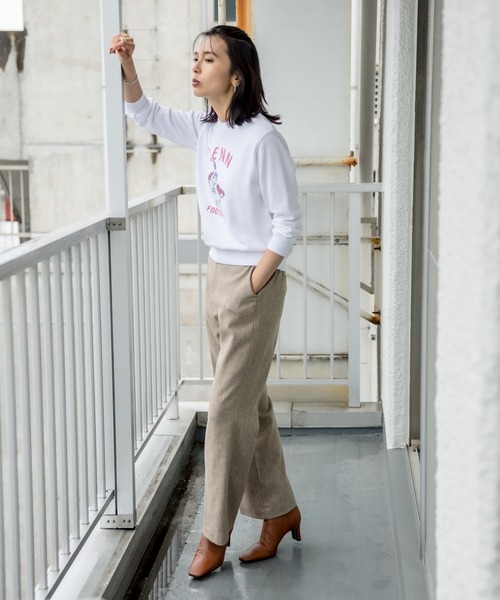 RIVE DROITE（リヴドロワ）の「《2サイズ展開》美脚効果も期待できる　メランジウールパンツ（その他パンツ・レディース・ベージュ/サックスブルー・38/36）」の12枚目の写真