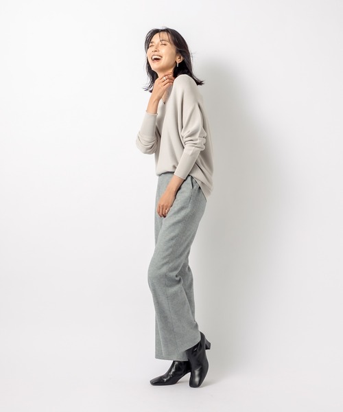 RIVE DROITE（リヴドロワ）の「《2サイズ展開》美脚効果も期待できる　メランジウールパンツ（その他パンツ・レディース・ベージュ/サックスブルー・38/36）」の20枚目の写真