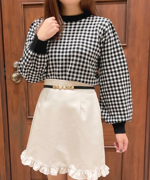 apres jour(アプレジュール)の「プチハイネックギンガムニット【ZOZOTOWN限定アイテム】(ニット/セーター・レディース・ブラック/モカ/ブルー系その他・X-LARGE/フリー)」の7枚目の写真