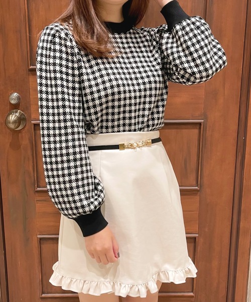 apres jour(アプレジュール)の「プチハイネックギンガムニット【ZOZOTOWN限定アイテム】(ニット/セーター・レディース・ブラック/モカ/ブルー系その他・X-LARGE/フリー)」の9枚目の写真