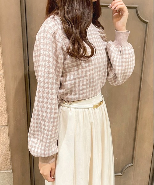 apres jour(アプレジュール)の「プチハイネックギンガムニット【ZOZOTOWN限定アイテム】(ニット/セーター・レディース・ブラック/モカ/ブルー系その他・X-LARGE/フリー)」の16枚目の写真