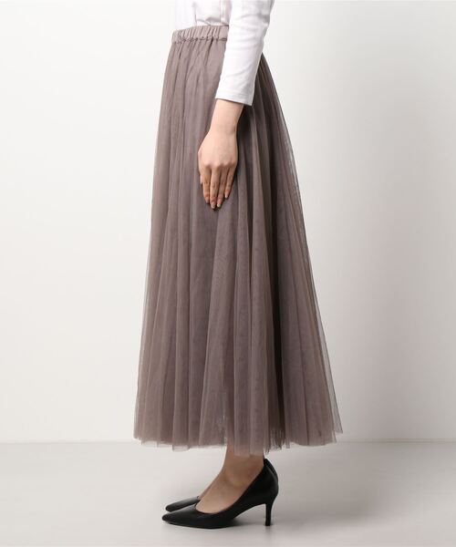 CHIC STYLE（シックスタイル）の「＜大きいサイズ＞10枚切替ロングフレアチュールスカート シックスタイル　（スカート・レディース・ピンク系/ブラック/モカ/ネイビー/カーキ・4L/3L/5L/L/LL/6L）」の8枚目の写真