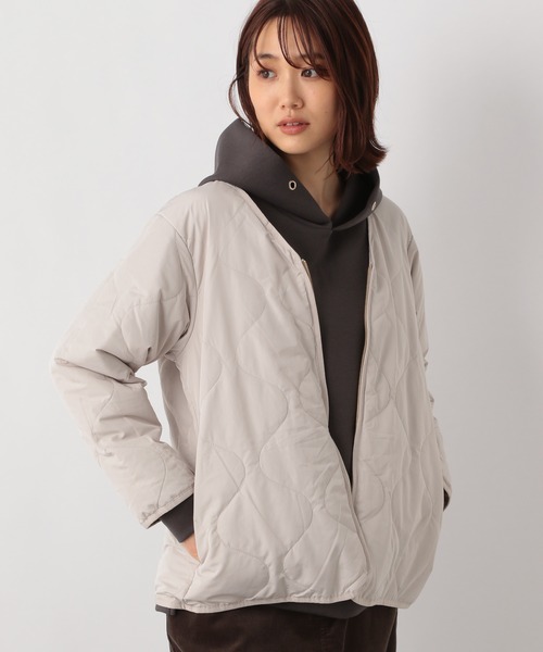 GLOBAL WORK（グローバルワーク）の「3WAYハッスイスタンドコート/218106（ミリタリージャケット・レディース・カーキ/オフホワイト/ブラック・FREE）」の5枚目の写真
