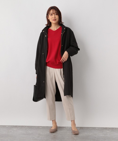 GLOBAL WORK（グローバルワーク）の「3WAYハッスイスタンドコート/218106（ミリタリージャケット・レディース・カーキ/オフホワイト/ブラック・FREE）」の6枚目の写真