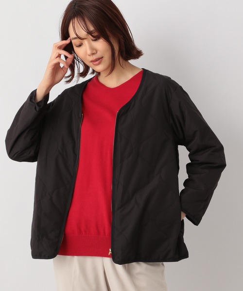 GLOBAL WORK（グローバルワーク）の「3WAYハッスイスタンドコート/218106（ミリタリージャケット・レディース・カーキ/オフホワイト/ブラック・FREE）」の7枚目の写真