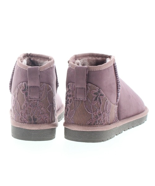 JELLY BEANS（ジェリービーンズ）の「アンクル丈ムートンブーツ(214-40286)JELLY BEANS(ジェリービーンズ)（ブーツ・レディース・ブラック/ラベンダー/グレイッシュベージュ・S/M/L）」の5枚目の写真