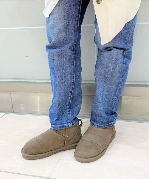 JELLY BEANS（ジェリービーンズ）の「アンクル丈ムートンブーツ(214-40286)JELLY BEANS(ジェリービーンズ)（ブーツ・レディース・ブラック/ラベンダー/グレイッシュベージュ・S/M/L）」の11枚目の写真