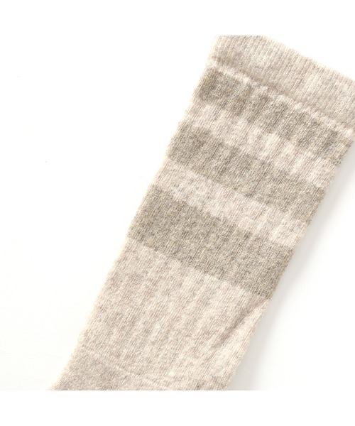 UNION（ユニオン）の「PAA RECYCLED WOOL STRIPED CREW SOX パウ UNION ユニオン ソックス 靴下（ソックス/靴下・メンズ・ベージュ/オリーブ・FREE）」の5枚目の写真