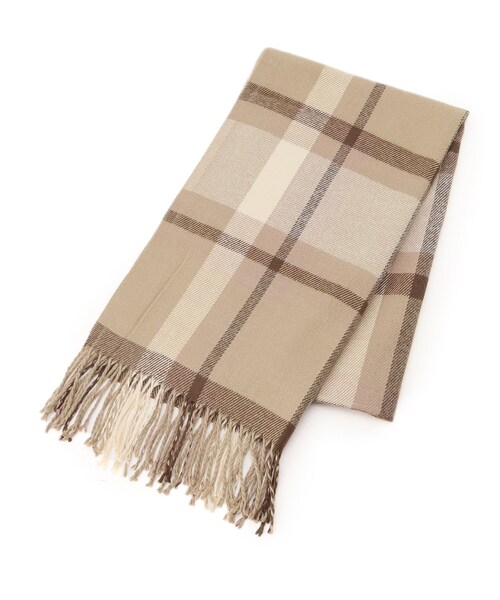 DRESKIP(ドレスキップ)の「◆トーンオントーンチェックストール(ストール/ショール・レディース・ベージュ系1/ネイビー系1/ワイン系3・00)」の4枚目の写真