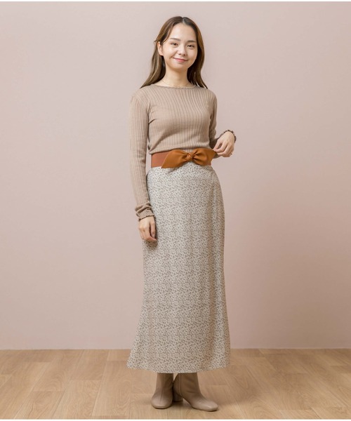 flower（フラワー）の「ウエストリボンベルト（ベルト・レディース・ダークブラウン/ブラウン・FREE）」の5枚目の写真