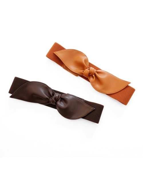 flower（フラワー）の「ウエストリボンベルト（ベルト・レディース・ダークブラウン/ブラウン・FREE）」の22枚目の写真