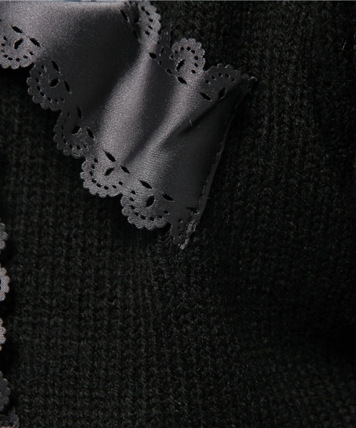 axes femme（アクシーズファム）の「リボンデザインニットプルオーバー（ニット/セーター・レディース・ワイン/ベージュ/ネイビー/ブラック・MEDIUM）」の11枚目の写真