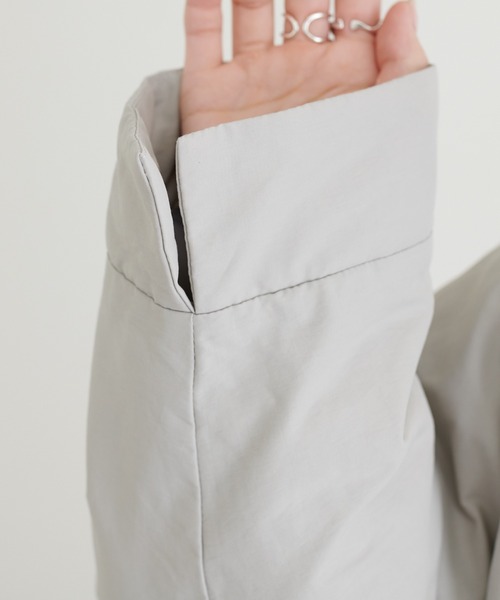 PUAL CE CIN（ピュアルセシン）の「【Du noir】コットンナイロンモッズコート（モッズコート・レディース・ライトグレー/ブラック/グレー・FREE）」の7枚目の写真