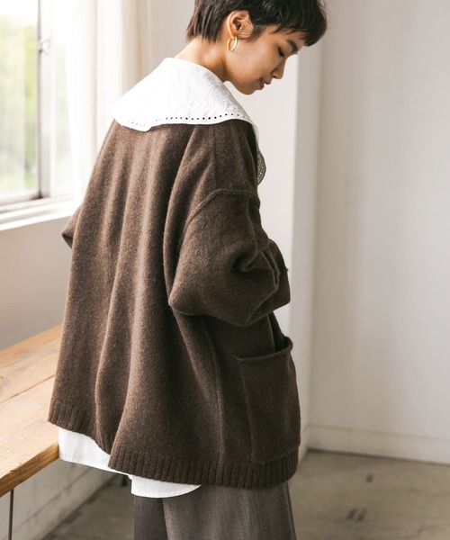 URBAN RESEARCH(アーバンリサーチ)の「YAK100 ミディ丈カーディガン(カーディガン/ボレロ・レディース・ブラック/ブラウン/モカ・FREE)」の2枚目の写真