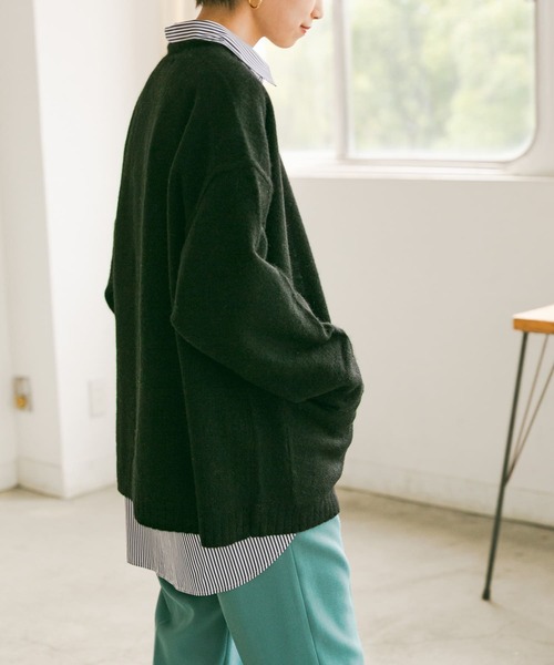 URBAN RESEARCH(アーバンリサーチ)の「YAK100 ミディ丈カーディガン(カーディガン/ボレロ・レディース・ブラック/ブラウン/モカ・FREE)」の11枚目の写真