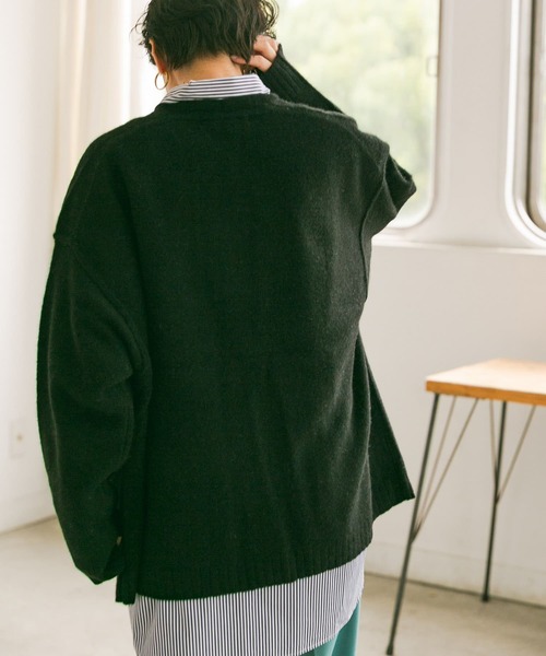 URBAN RESEARCH(アーバンリサーチ)の「YAK100 ミディ丈カーディガン(カーディガン/ボレロ・レディース・ブラック/ブラウン/モカ・FREE)」の12枚目の写真
