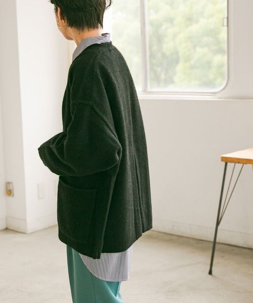 URBAN RESEARCH(アーバンリサーチ)の「YAK100 ミディ丈カーディガン(カーディガン/ボレロ・レディース・ブラック/ブラウン/モカ・FREE)」の13枚目の写真