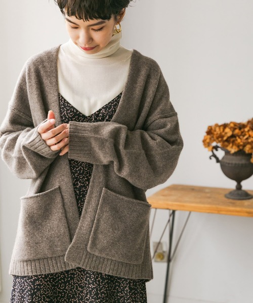 URBAN RESEARCH(アーバンリサーチ)の「YAK100 ミディ丈カーディガン(カーディガン/ボレロ・レディース・ブラック/ブラウン/モカ・FREE)」の19枚目の写真