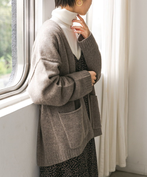 URBAN RESEARCH(アーバンリサーチ)の「YAK100 ミディ丈カーディガン(カーディガン/ボレロ・レディース・ブラック/ブラウン/モカ・FREE)」の20枚目の写真