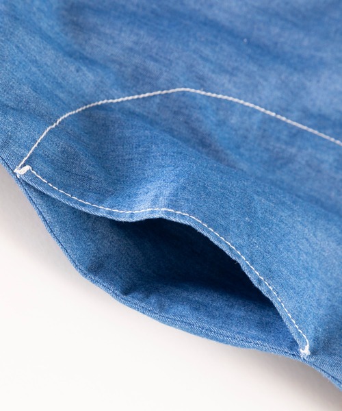 KP(ケーピー)の「ライトデニムシャツワンピース(110-130cm)(シャツワンピース・キッズ・ブルー・110cm/120cm/130cm)」の5枚目の写真