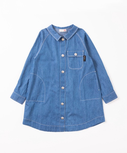 KP(ケーピー)の「ライトデニムシャツワンピース(110-130cm)(シャツワンピース・キッズ・ブルー・110cm/120cm/130cm)」の2枚目の写真