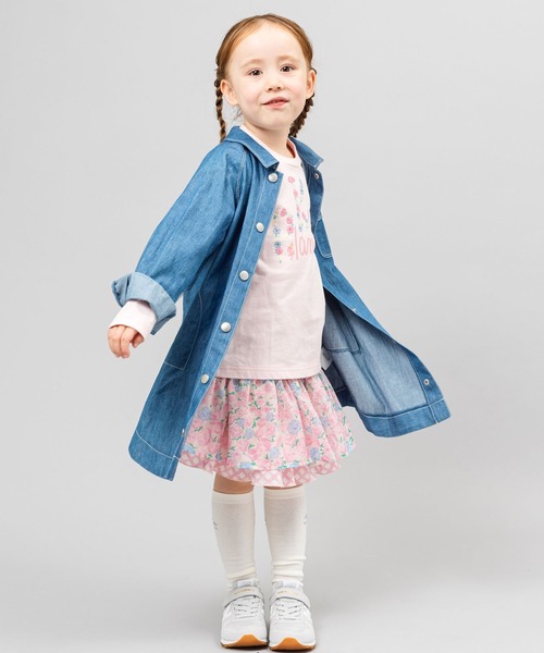 KP(ケーピー)の「ライトデニムシャツワンピース(110-130cm)(シャツワンピース・キッズ・ブルー・110cm/120cm/130cm)」の8枚目の写真