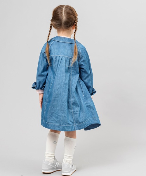 KP(ケーピー)の「ライトデニムシャツワンピース(110-130cm)(シャツワンピース・キッズ・ブルー・110cm/120cm/130cm)」の9枚目の写真