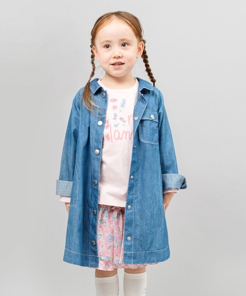 KP(ケーピー)の「ライトデニムシャツワンピース(110-130cm)(シャツワンピース・キッズ・ブルー・110cm/120cm/130cm)」の10枚目の写真