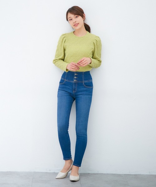 Honeys(ハニーズ)の「パワショルトップス(Tシャツ/カットソー・レディース・ホワイト/ブラック/イエロー系その他・S/M/L)」の10枚目の写真