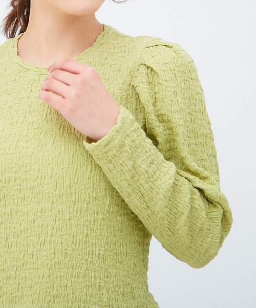 Honeys(ハニーズ)の「パワショルトップス(Tシャツ/カットソー・レディース・ホワイト/ブラック/イエロー系その他・S/M/L)」の15枚目の写真