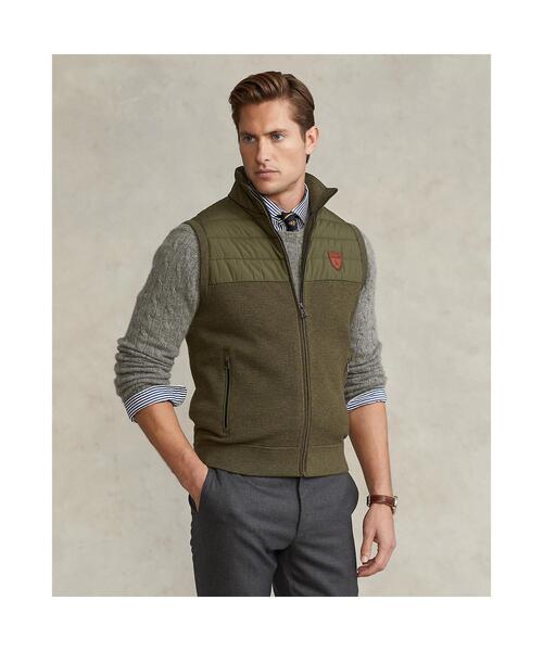 RALPH LAUREN/キャメルヘアーヘリンボーンセーターベスト/S POLO by Ralph Lauren ニットベスト CAMEL HAIR WOOL LAM