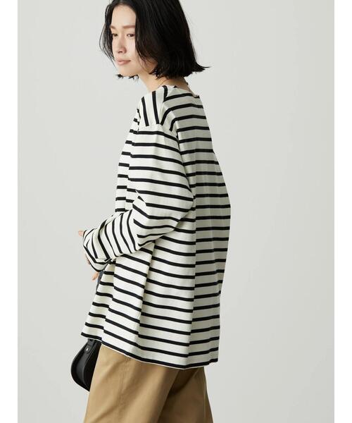 AMERICAN HOLIC(アメリカンホリック)の「ボートネックボーダーカットプルオーバー(Tシャツ/カットソー・レディース・ブルー/ブラック/マルチ・M/L)」の13枚目の写真