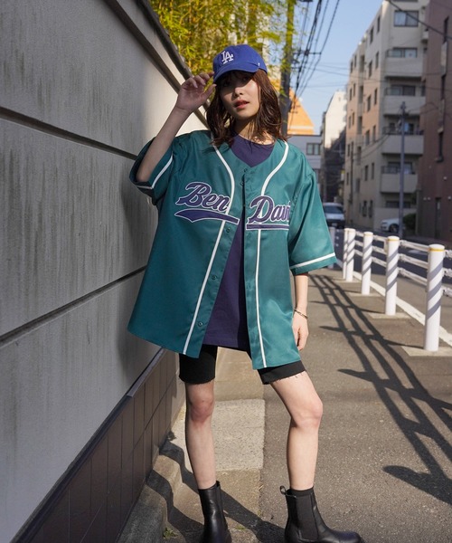 BEN DAVIS（ベンデイビス）の「【BEN DAVIS(ベンデイビス)】BEN'S  SLUGGER SHIRT / ベンズ ベースボール シャツ（シャツ/ブラウス・メンズ・ブラック/ダークグリーン/その他1/その他2・MEDIUM/LARGE/X-LARGE）」の6枚目の写真