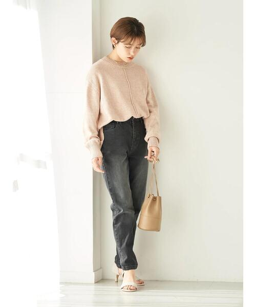 earth music&ecology（アースミュージックアンドエコロジー）の「デニムテーパードパンツ＊（その他パンツ・レディース・ブラック/インディゴブルー・S/M/L）」の19枚目の写真