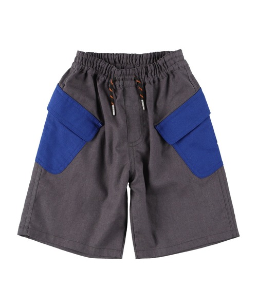 DILASH(ディラッシュ)の「麻レーヨンポケット配色ハーフパンツ(その他パンツ・キッズ・チャコール/イエロー/ベージュ・130/80/120/110/140/90/100)」の2枚目の写真