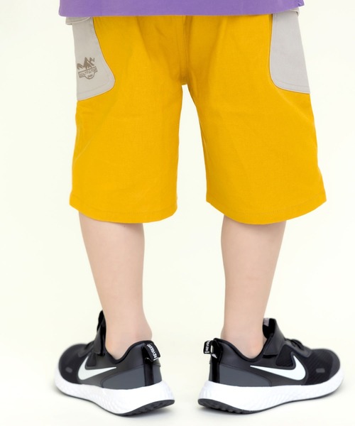 DILASH(ディラッシュ)の「麻レーヨンポケット配色ハーフパンツ(その他パンツ・キッズ・チャコール/イエロー/ベージュ・130/80/120/110/140/90/100)」の4枚目の写真