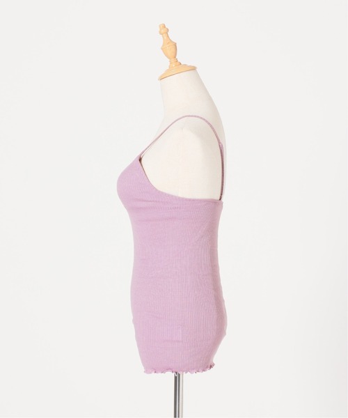 VERMEIL par iena(ヴェルメイユパーイエナ)の「【HAKUJI/ハクジ】Supima Silk mix ブラキャミソール(キャミソール・レディース・パープル/ブラック・FREE)」の9枚目の写真