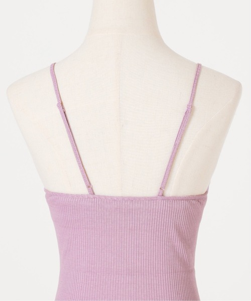 VERMEIL par iena(ヴェルメイユパーイエナ)の「【HAKUJI/ハクジ】Supima Silk mix ブラキャミソール(キャミソール・レディース・パープル/ブラック・FREE)」の11枚目の写真