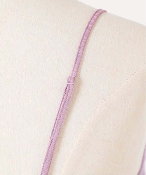 VERMEIL par iena(ヴェルメイユパーイエナ)の「【HAKUJI/ハクジ】Supima Silk mix ブラキャミソール(キャミソール・レディース・パープル/ブラック・FREE)」の12枚目の写真