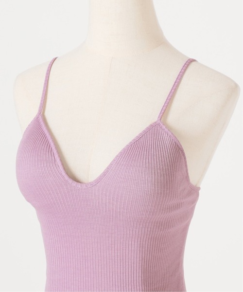 VERMEIL par iena(ヴェルメイユパーイエナ)の「【HAKUJI/ハクジ】Supima Silk mix ブラキャミソール(キャミソール・レディース・パープル/ブラック・FREE)」の13枚目の写真