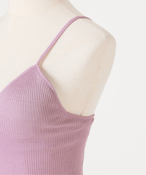 VERMEIL par iena(ヴェルメイユパーイエナ)の「【HAKUJI/ハクジ】Supima Silk mix ブラキャミソール(キャミソール・レディース・パープル/ブラック・FREE)」の14枚目の写真